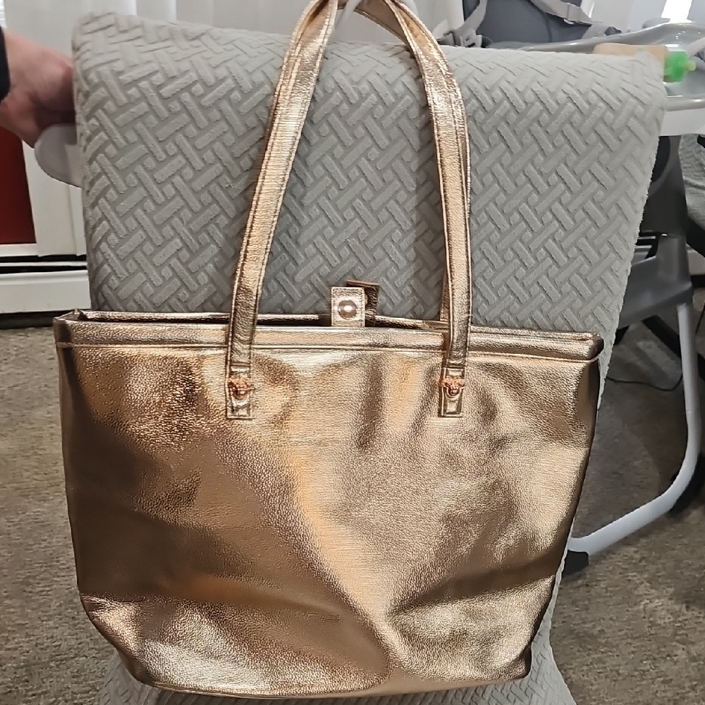Disney Gold Metallic Tote Bag - Picture 1 of 7